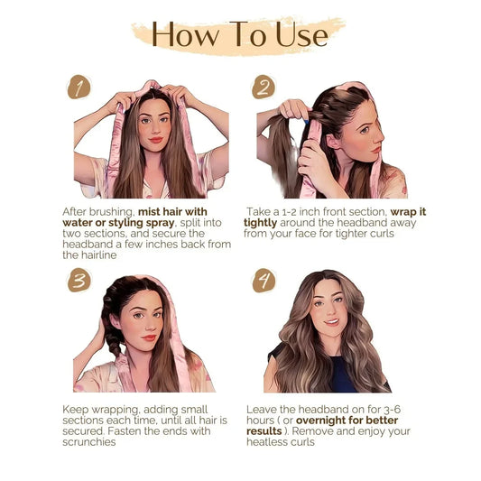 premium Heatless hair curler and bonnet
