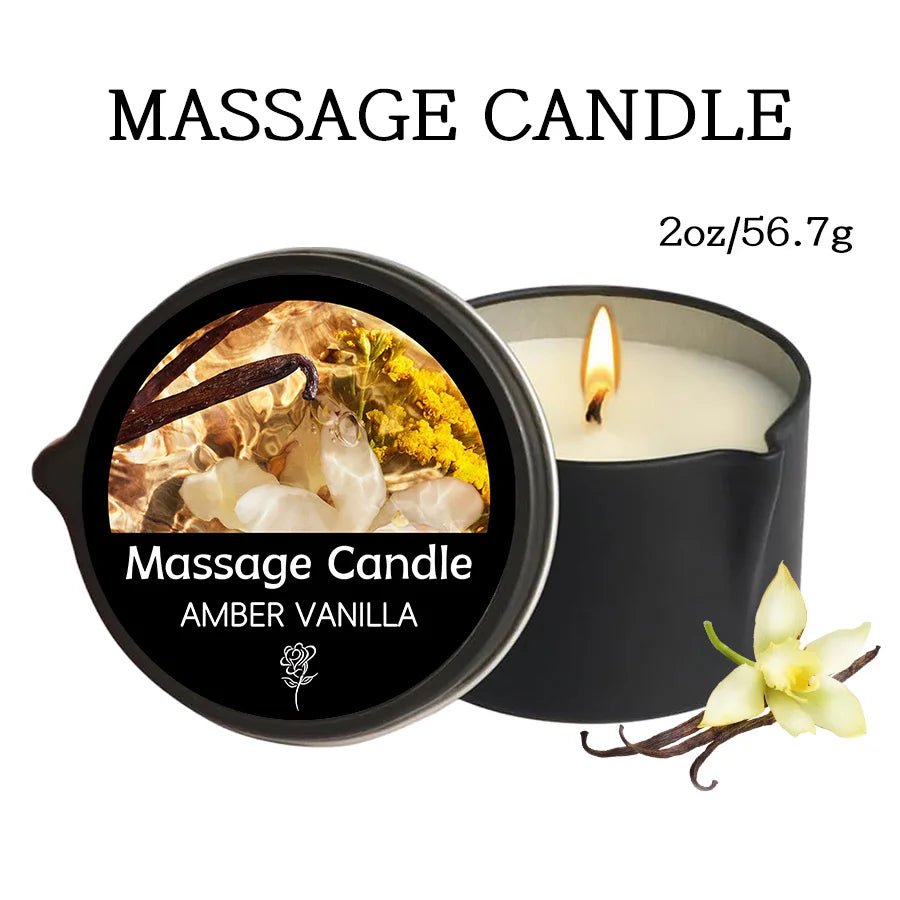 premium scented Massage Oil Candle