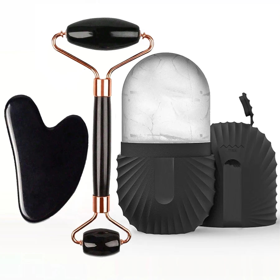 velvet Glow ice roller and gua Sha set