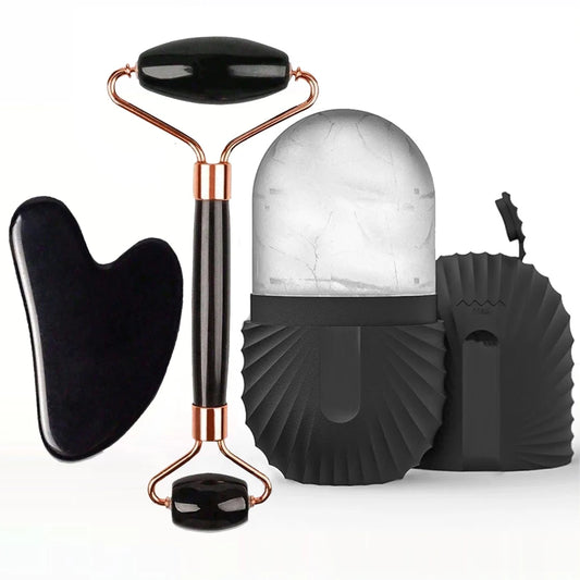 velvet Glow ice roller and gua Sha set